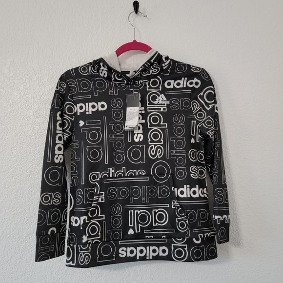 Adidas Boys Hoodie size Large (14) Thumbhole NWT - Picture 2 of 7
